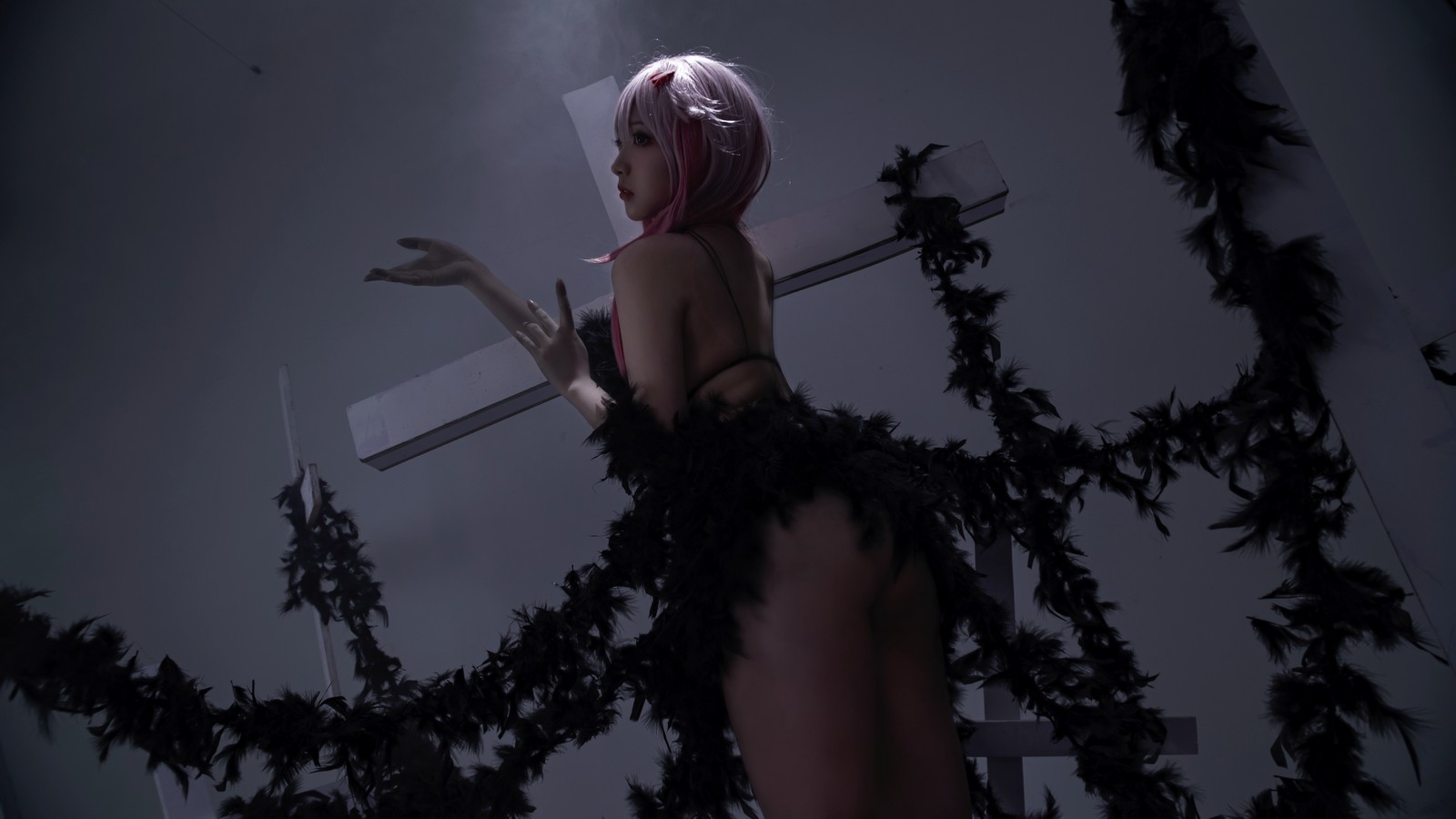 小和甜酒 Cosplay 黑羽 高清写真图集 [9P-61MB]插图3