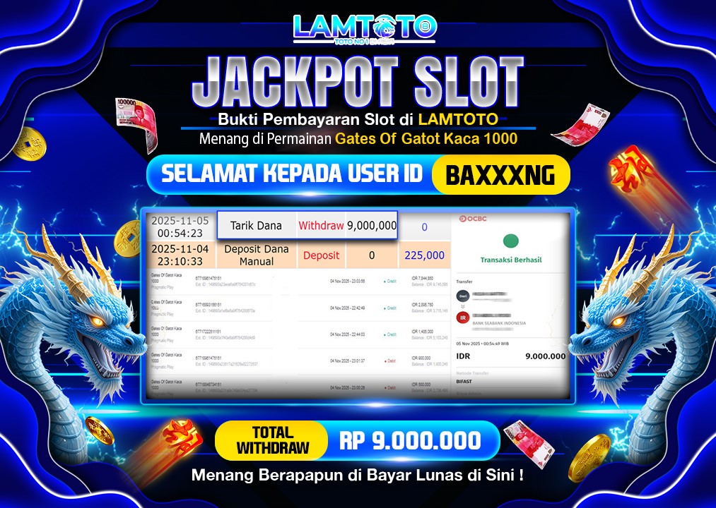 BUKTI JACKPOT LUNAS LAMTOTO