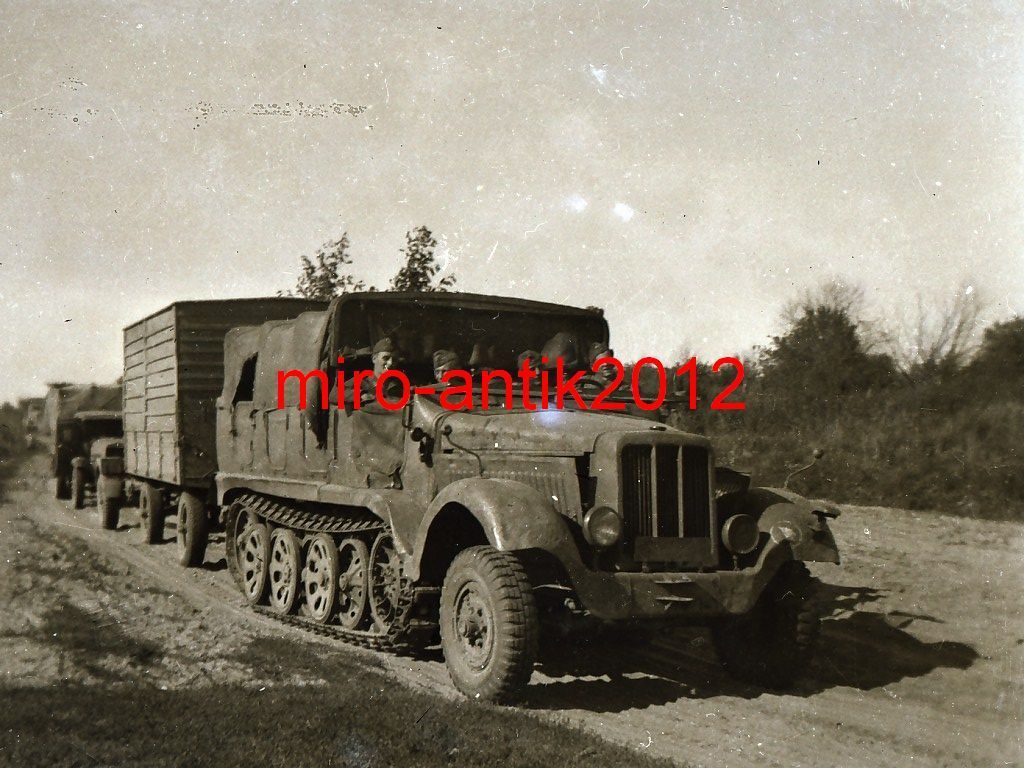 Wehrmacht, Sdkfz, Halbkette mit Anhänger, Russla