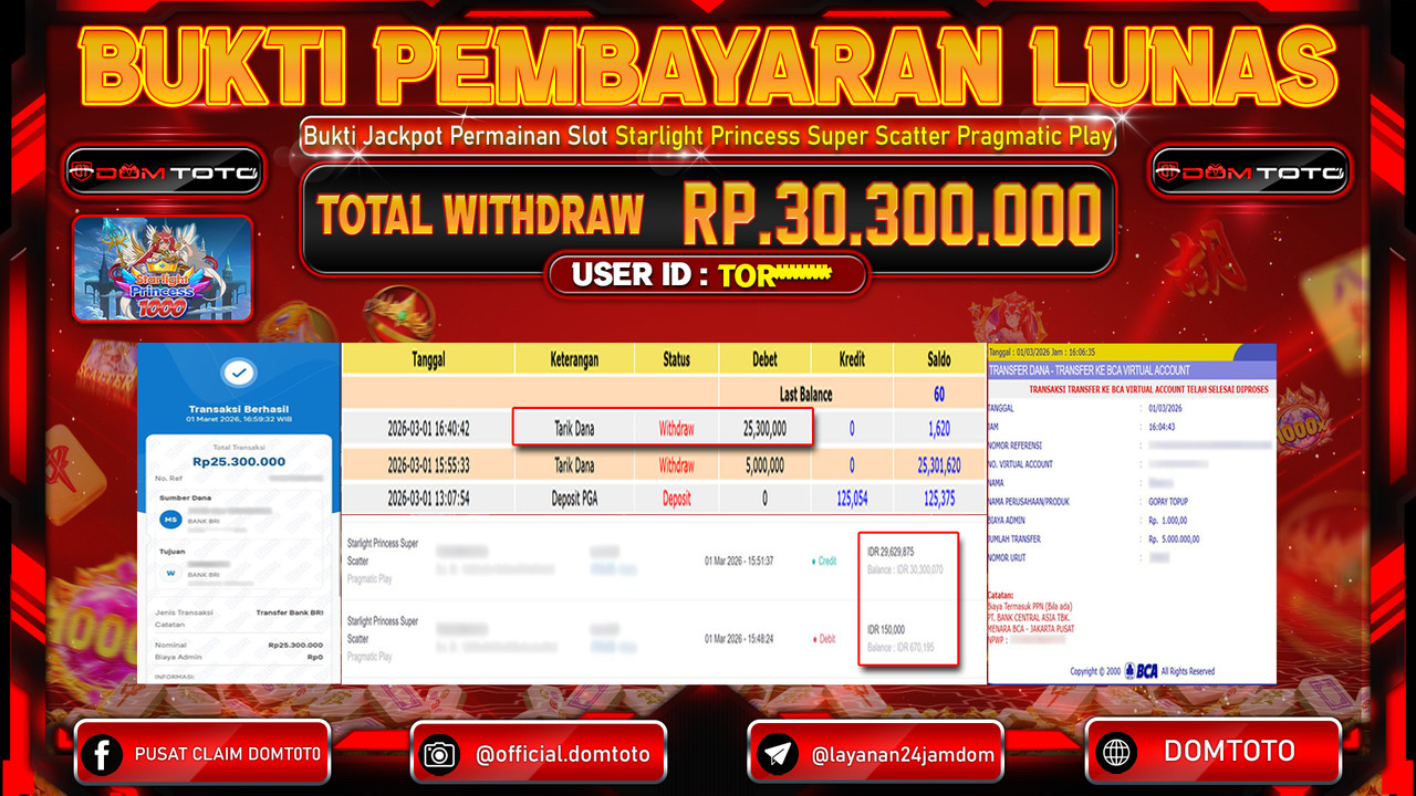 JACKPOT SLOT Starlight Princess Super Scatter Pragmatic Play 01 MARET 2026