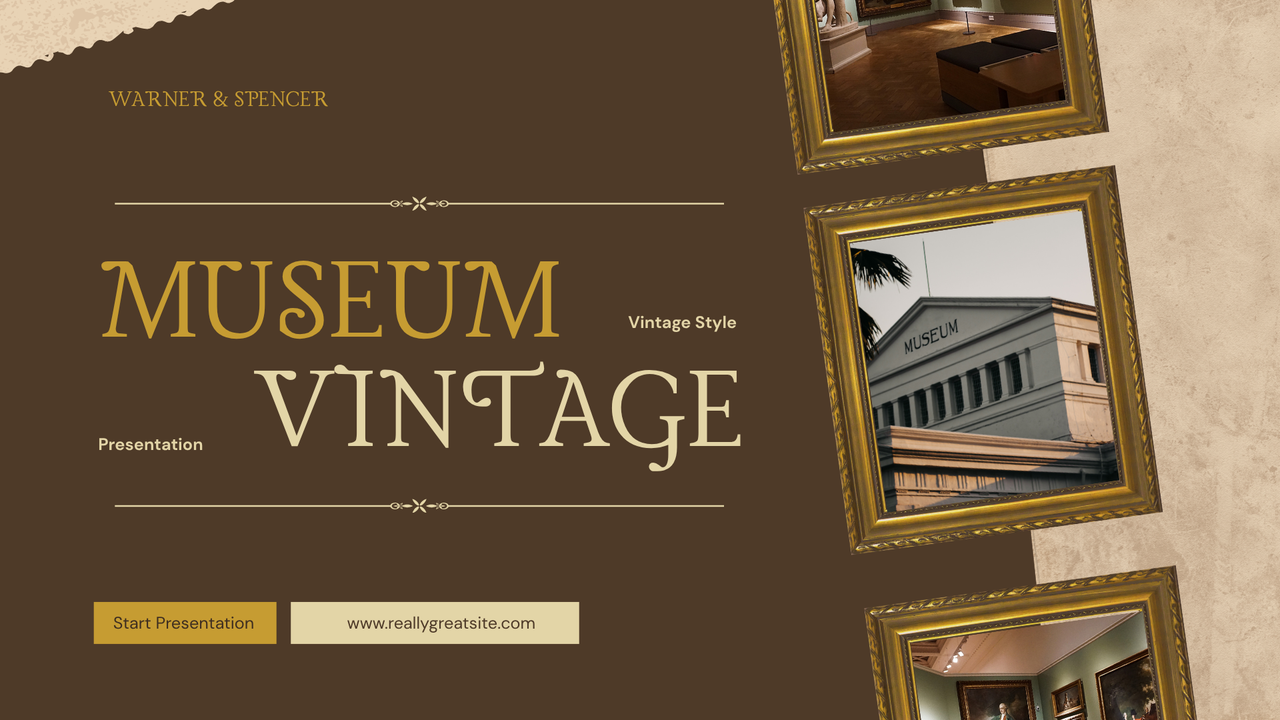 Gold Brown Vintage Museum Presentation