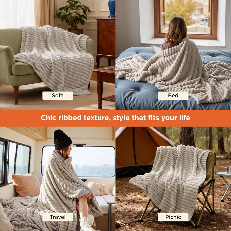 Ribbed Throw Blanket