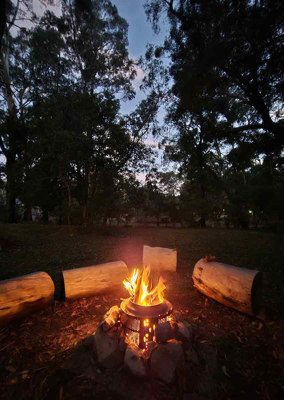 Dusk by the fire