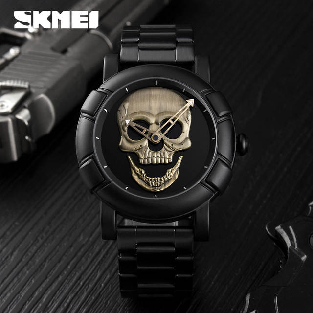 SKMEI-2018-Skull-Quartz-Men-s-Watch-Men-Creativity-Watches-Stain