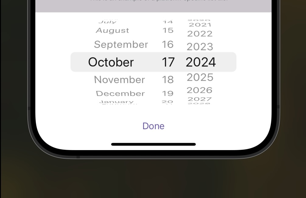 Date Picker Preview