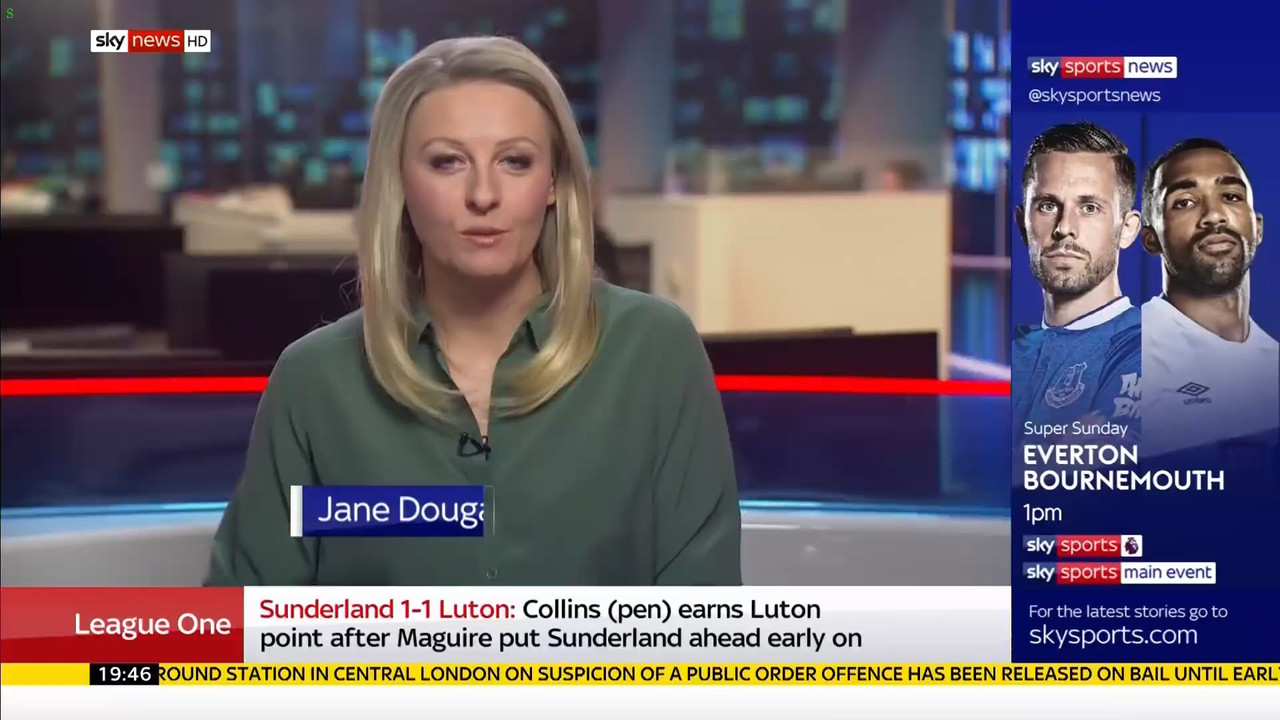 12 January - 19.30.00 - Sportsline. Sky News presents the news a
