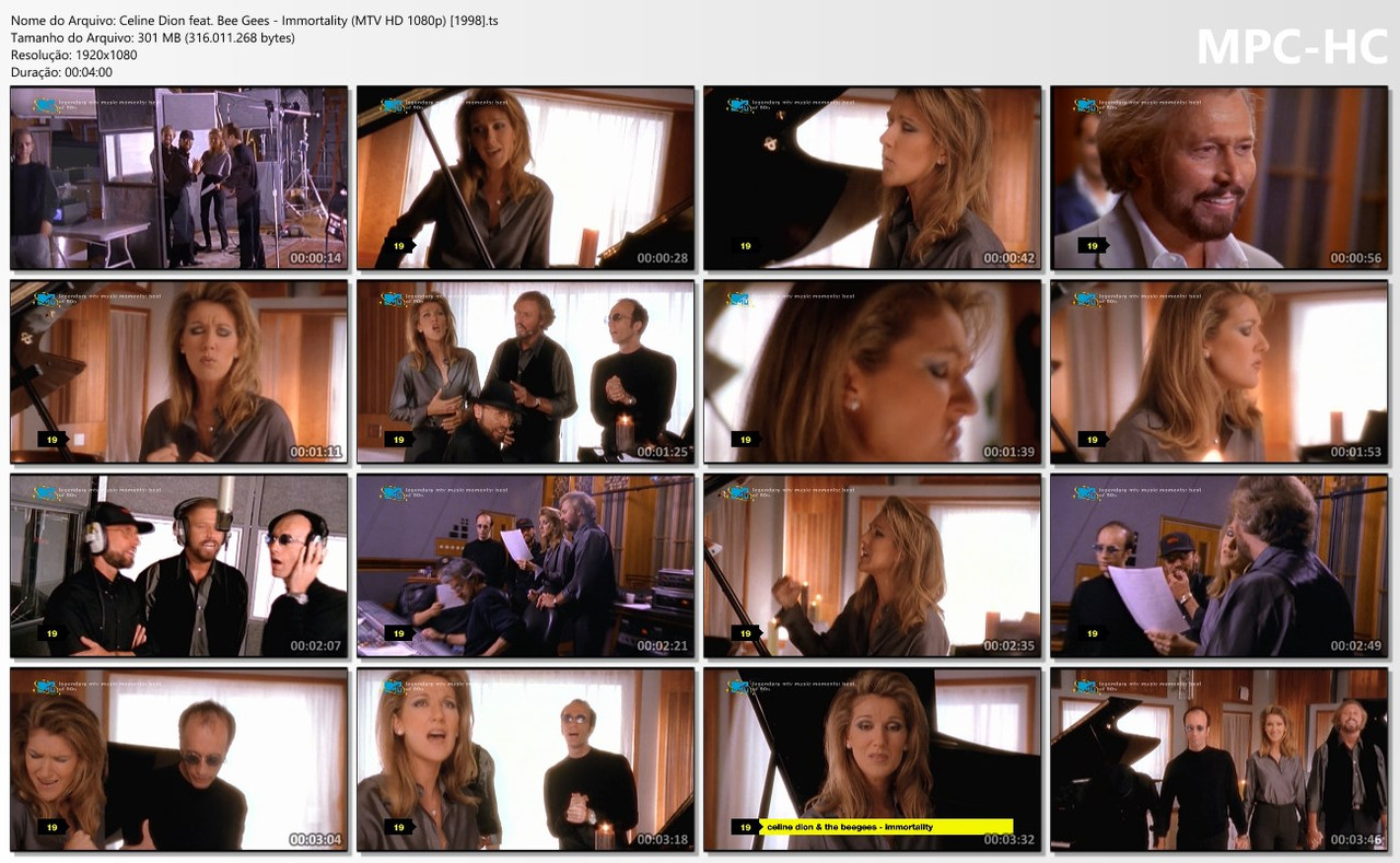 Celine Dion feat. Bee Gees - Immortality (MTV HD 1080p) [1998].ts