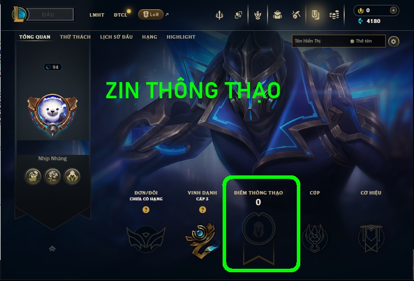 Acc LMHT # - Không Khung