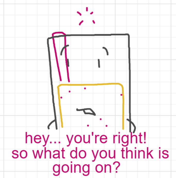 A panel from A Murder On The, episode six of the Board Boards object show by Furretwalk/WalkingFurret.