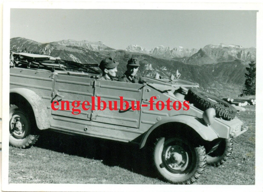 FOTO - ENEGO (Dolomiten, ITALIEN) ´43 - GEBIRGSJÄGER - KÜBELWAGE