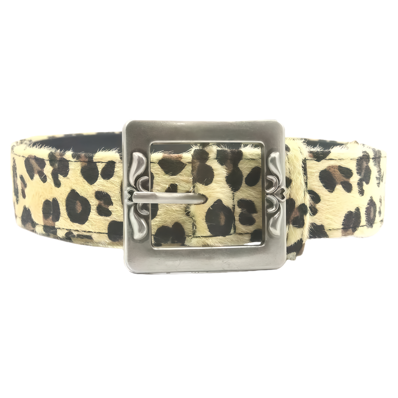Fuzzy Leopard Belt