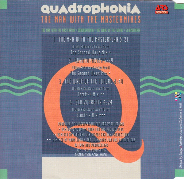 20/02/2023- Quadrophonia – The Man With The Mastermixes (CD, Maxi-Single)(ARS Productions – 657962-2)  1992 R-52597-1395907307-2927