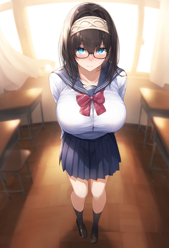 1girl, sagisawa fumika  artistcg, depth of field, shiny skin, blush,full body,fr s-1380560237