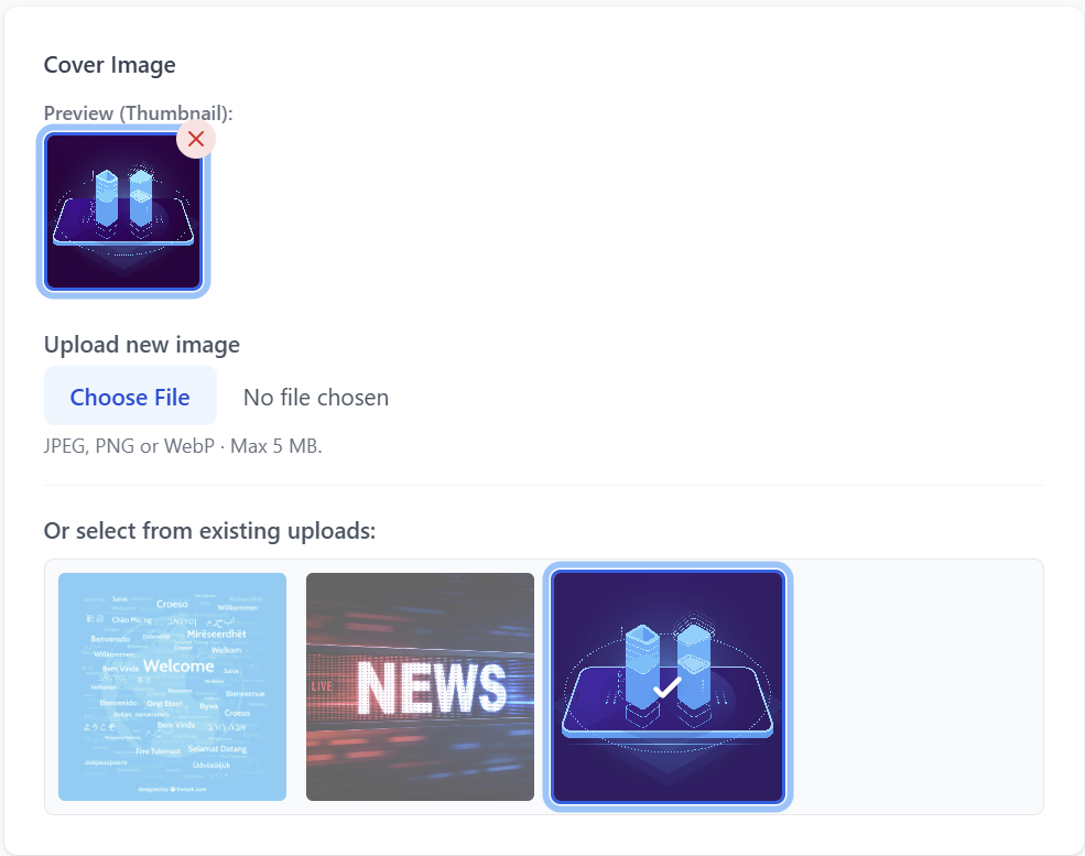 Cover Image Uploader