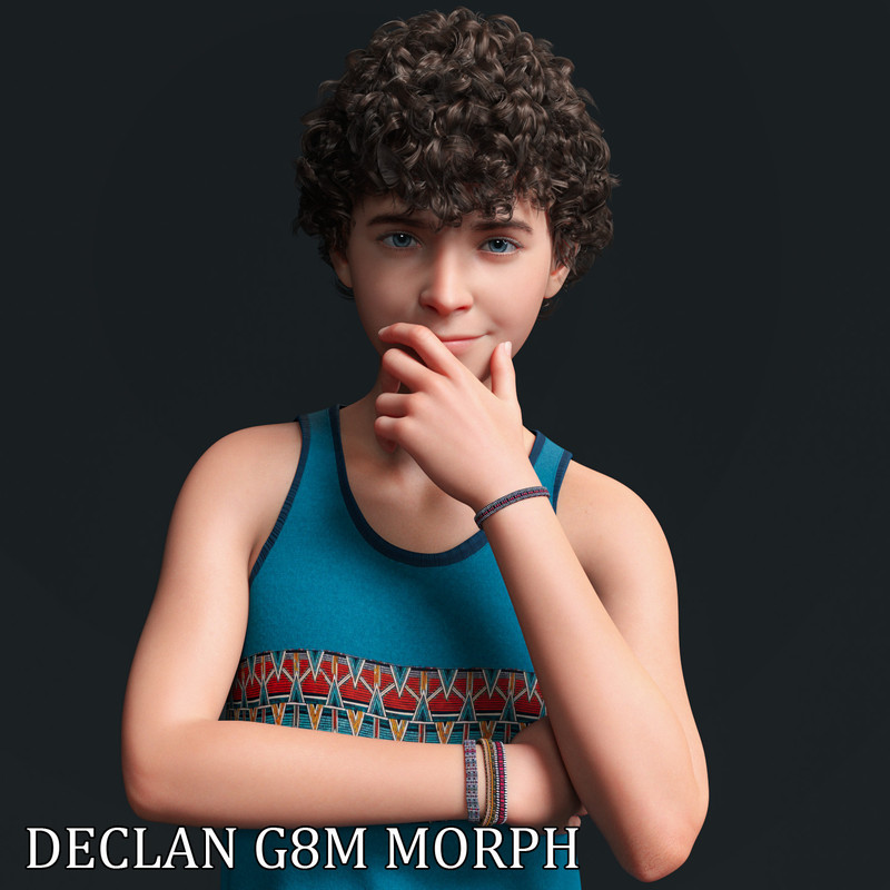 Declan Character Morph For G8M 2024 Free Daz 3D Models