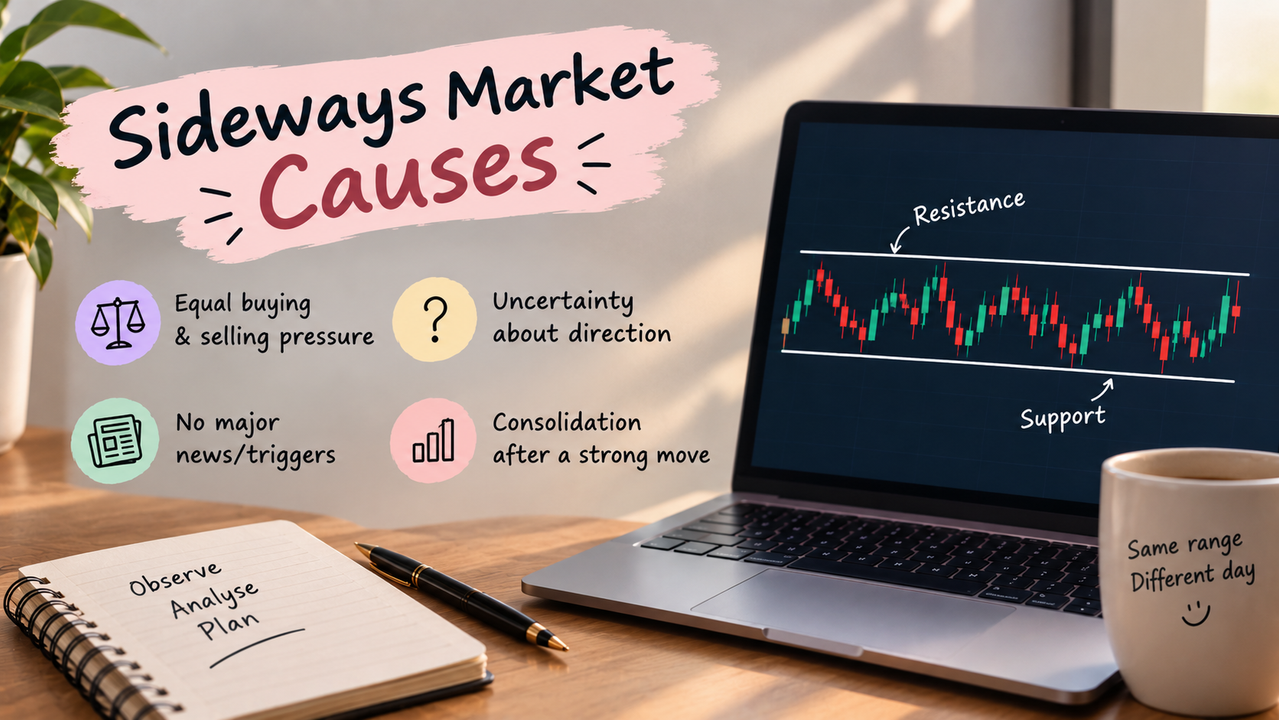 Sideways Market Causes Infographic