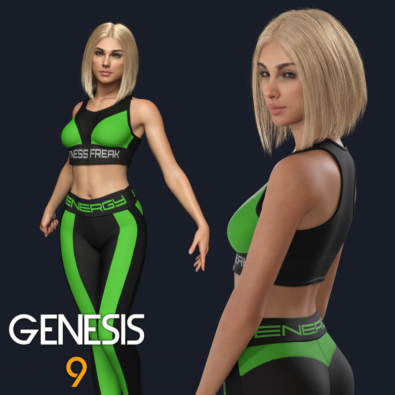 Slide3D Fitness Freak Outfit G9