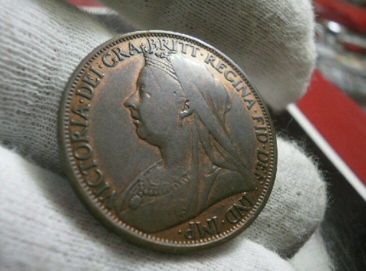 El día que de verdad miró el busto de su moneda. One penny 1896. Reino Unido. 20190504-233019