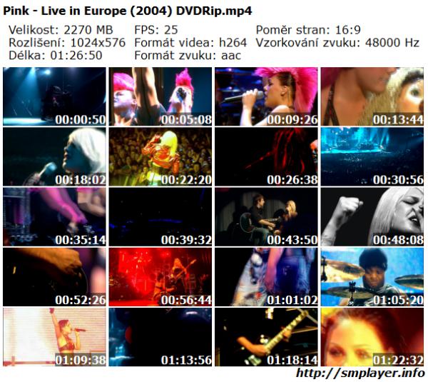 P!nk - Live in Europe (2004)