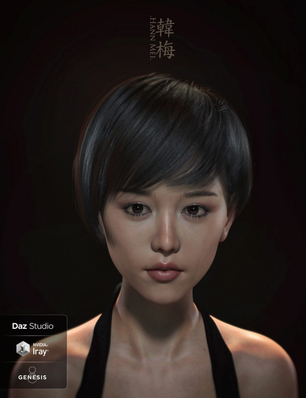 [REPOST] Hann Mei and Hann Mei Short Hair for Genesis 8 Female