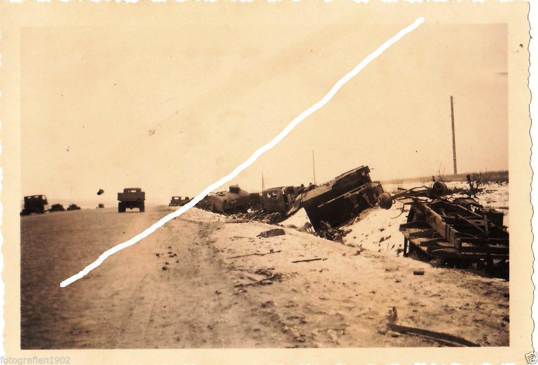 Strasse von Smolensk nach Wjasma 1942,zerstörte 