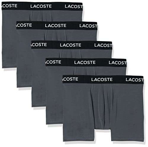 Amazon: Lacoste - Paquete de 5 Boxers Ajuste Regular - Talla G