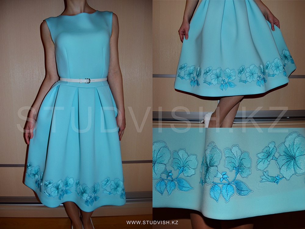 платье неопрен голубое7