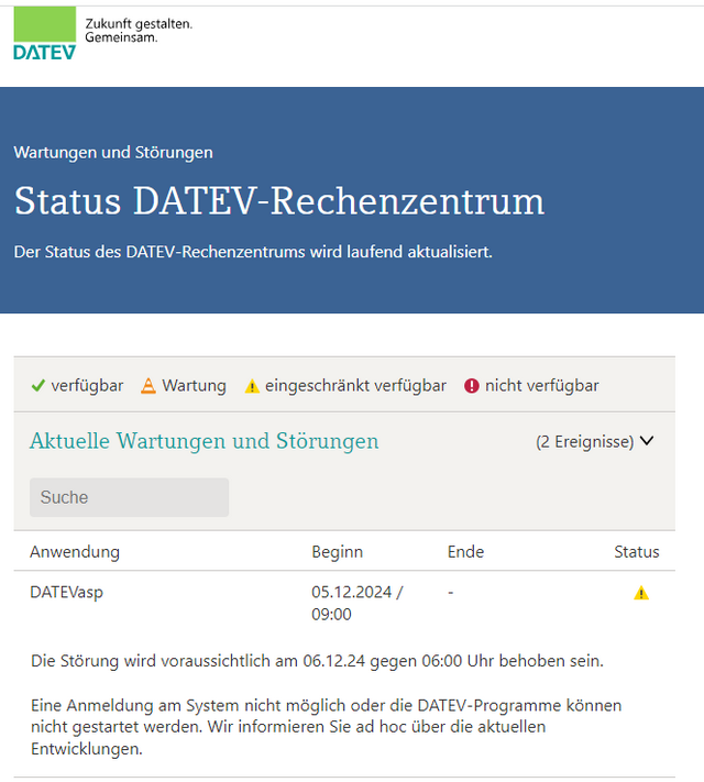 DATEV-Störung