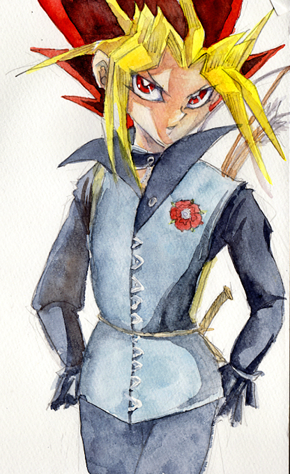 Hình vẽ Atemu (Yami Yugi) bộ YugiOh (vua trò chơi) 1_Atemp_41