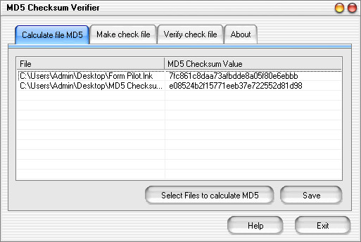 MD5 Checksum Verifier 6.2 MD5 Checksum Verifier 6.2