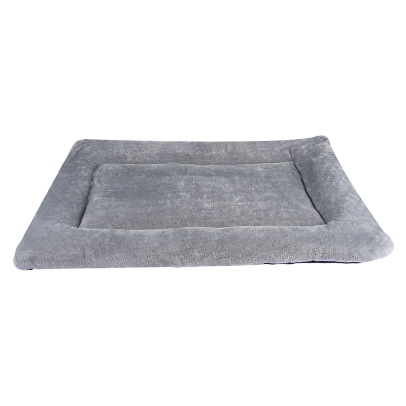Grey S size Plush Flannel Pet Bed with Removable Sponge - Waterproof, Extra Wide & Thickened, Soft Four Seasons Pet Sleeping Mat for Dogs and Cats