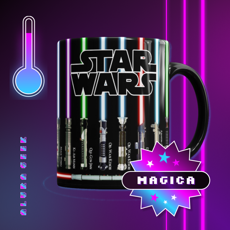 Taza Mágica Star Wars Lightsabers Original