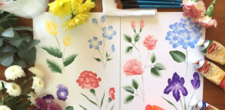 The Ultimate Guide to One Stroke Painting | Painting Flowers in Acrylics