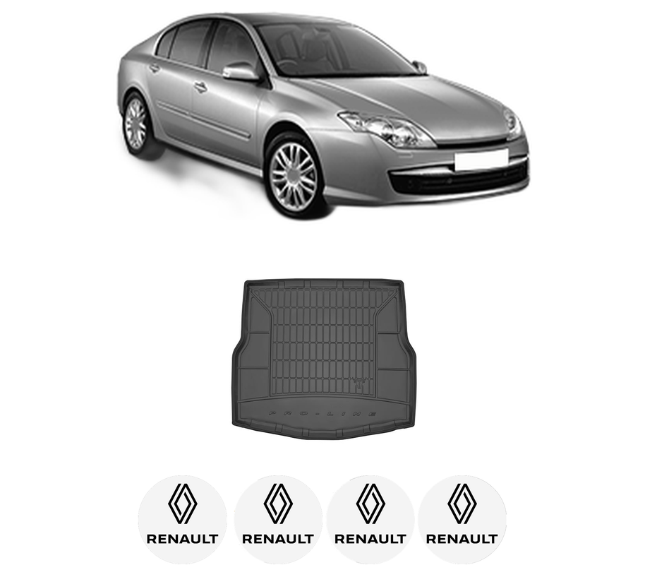 Tavita Portbagaj RENAULT LAGUNA III (BT0/1) din 2007-2015, Protectie Portbagaj Auto, 4x Stickere auto cu RENAULT