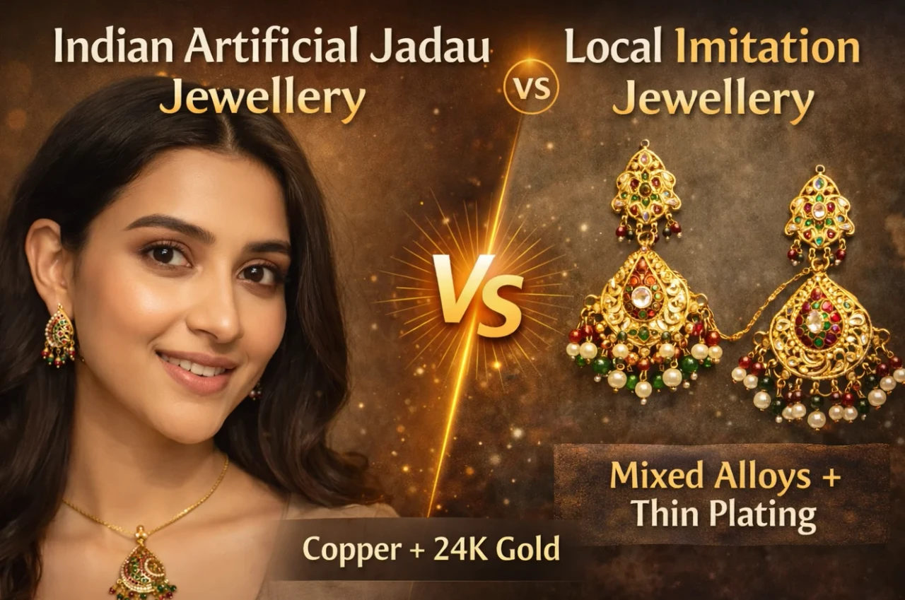 Indian Artificial Jadau Jewellery vs Local Imitation Jewellery: What’s the Real Difference?