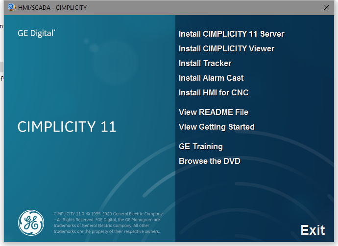 GE HMI SCADA CIMPLICITY v11 GE HMI SCADA CIMPLICITY v11