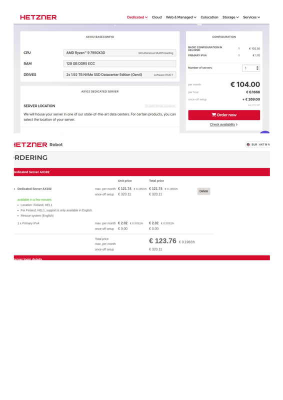 fee up hetzner 16 feb