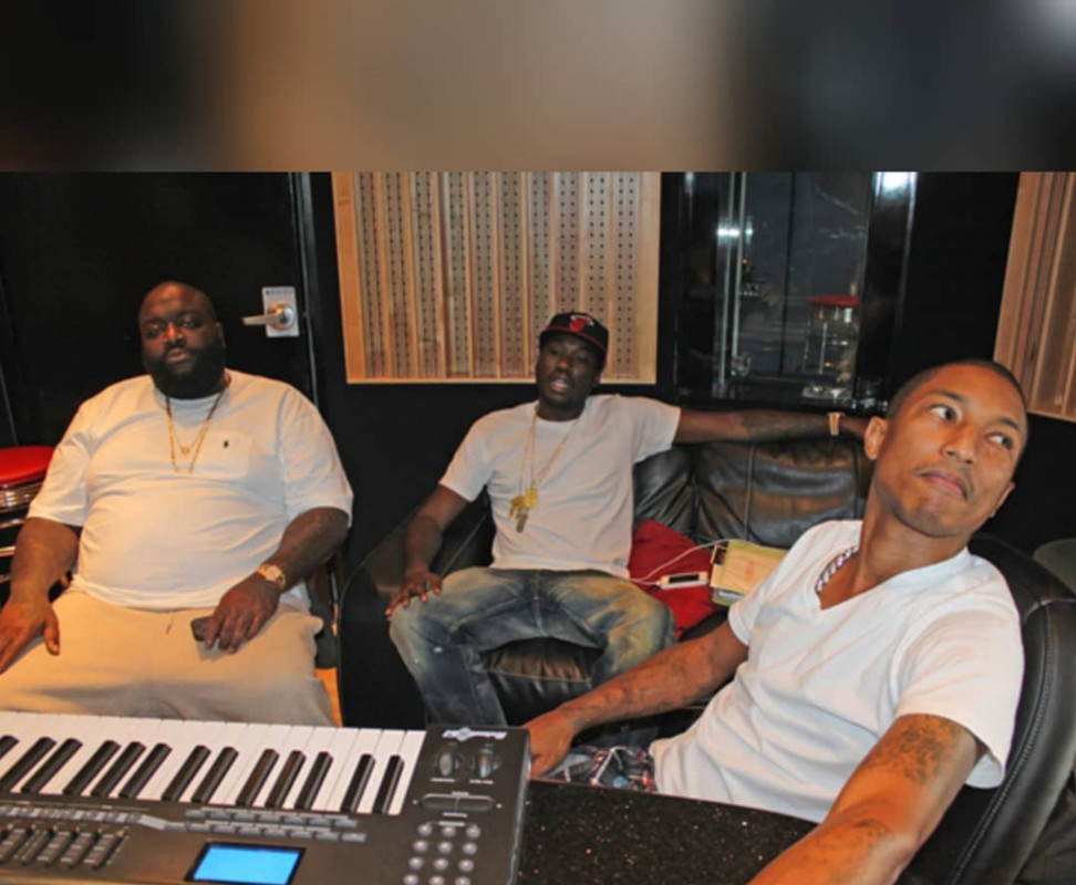 Pharrell Williams With Rick Ross & Meek Mill
