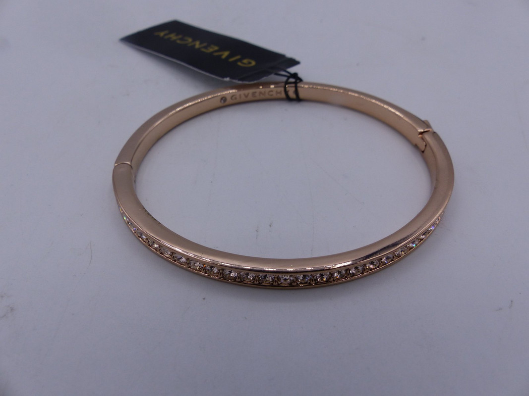 GIVENCHY SWAROVSKI ELEMENT CRYSTAL ROSE GOLD HINGED BRACELET 60154499-9DH