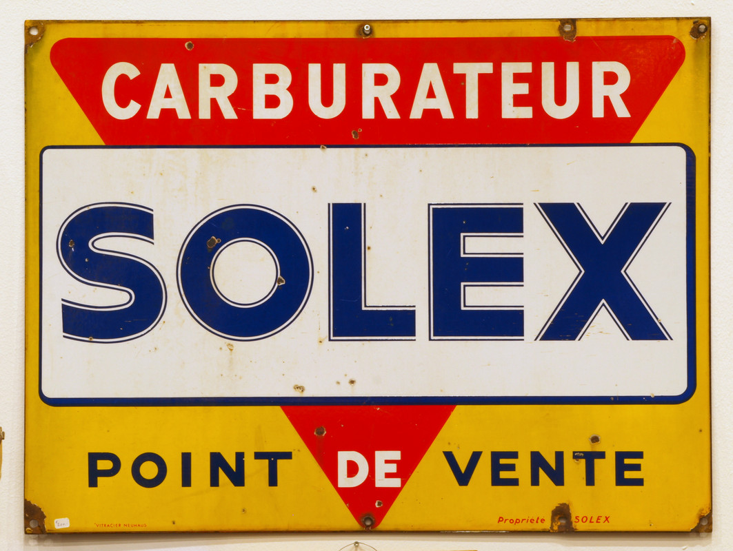 Enamel_advert,_SOLEX_carburateur,_Point_de_Vente