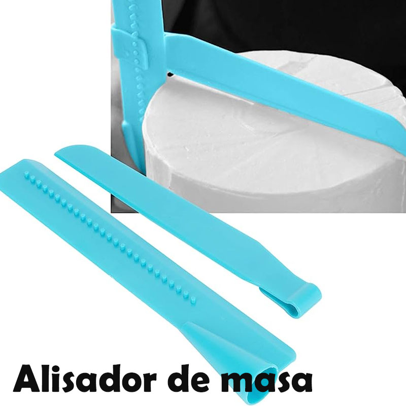 Espátula alisador de masa Regla ajustable para fondant repostería