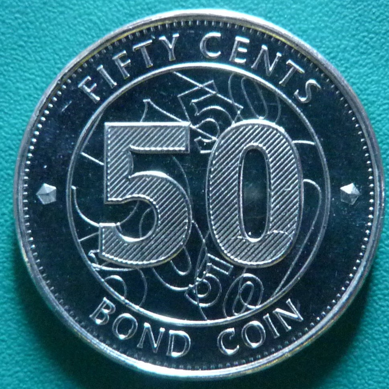 50 Centavos-bono. Zimbabwe (2014) ZBW-50-Centavo-bono-2014-anv