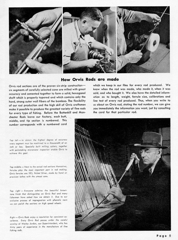 Catalog - 1953 page 5 (How Orvis Rods are Made)