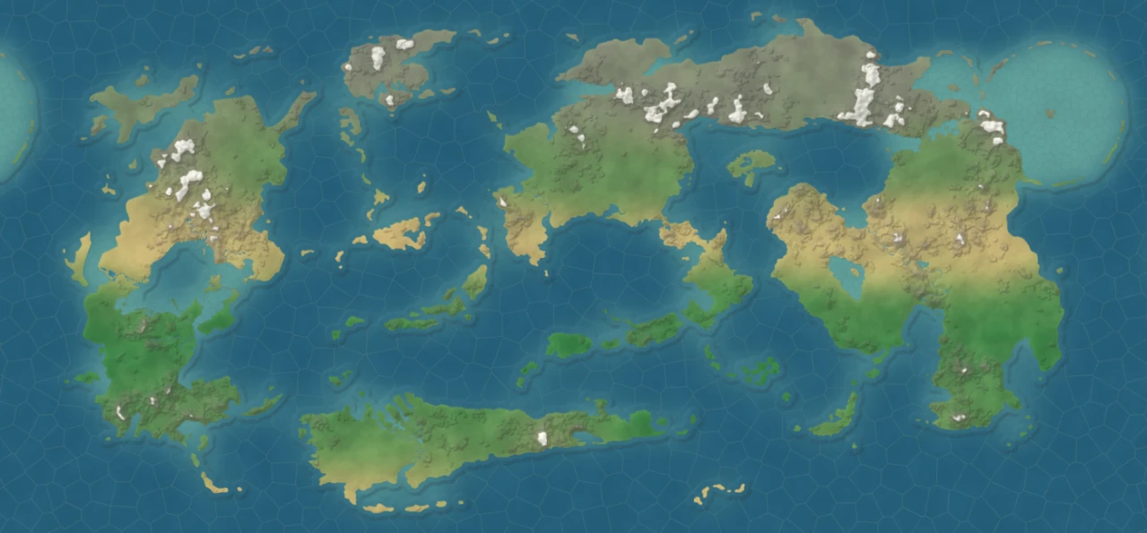 Carte satellite du monde de Magikratos Carte satellite du monde de Magikratos