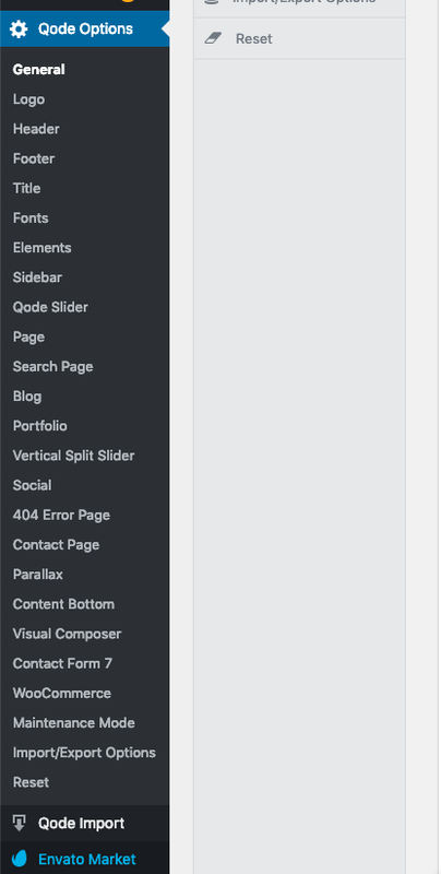 Qode Options - General ‹ Steve Dillon Designs — WordPress 2019-0