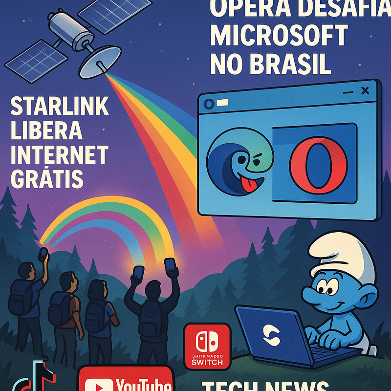 🛰️ Starlink libera internet grátis e Opera desafia Microsoft no Brasil - Curtinhas