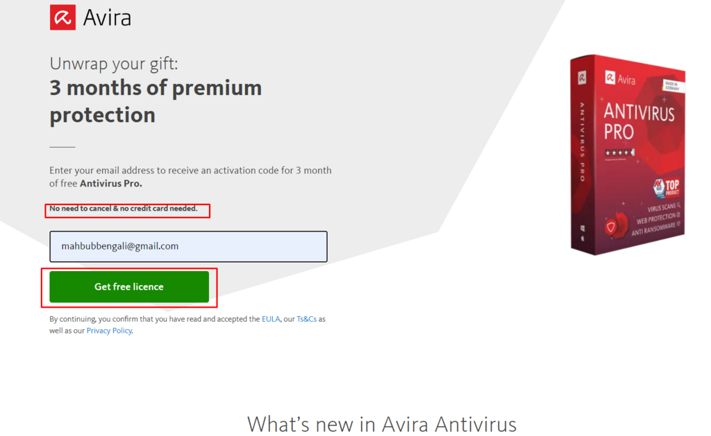 Avira Antivirus Pro Free 3 Month License (Windows+Mac+Android+iOS)
