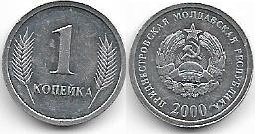 ¡¡¡Pe(z)queñinas sí, gracias!!! Transnistria, 1 kopeek, 2000 Transnistria-1-kopek-0-66gr