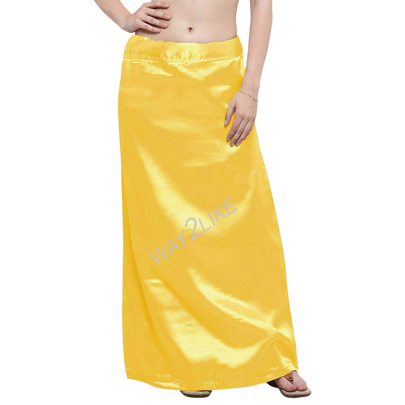 Women's Satin Petticoat Saree Underskirt Sari Underwear Free Size Adjustable