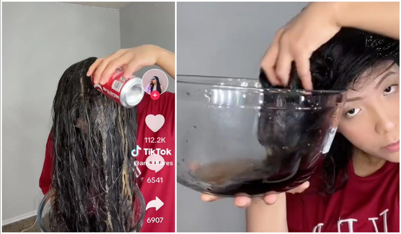 TikToker intenta aclararse el cabello con Coca Cola, ¿truco o consejo capilar?